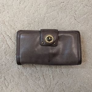 Marc Jacobs turnkey wallet grey MBMJ leather